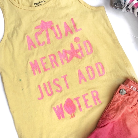 SOLD ❤︎ Gap Girls Mermaid Graphic Tank Top - Picture 2 of 3